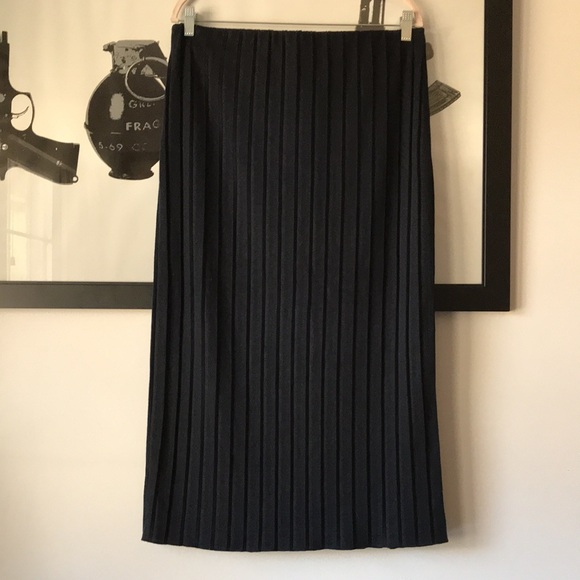Zara pleated knit pencil skirt L New - Picture 4 of 14